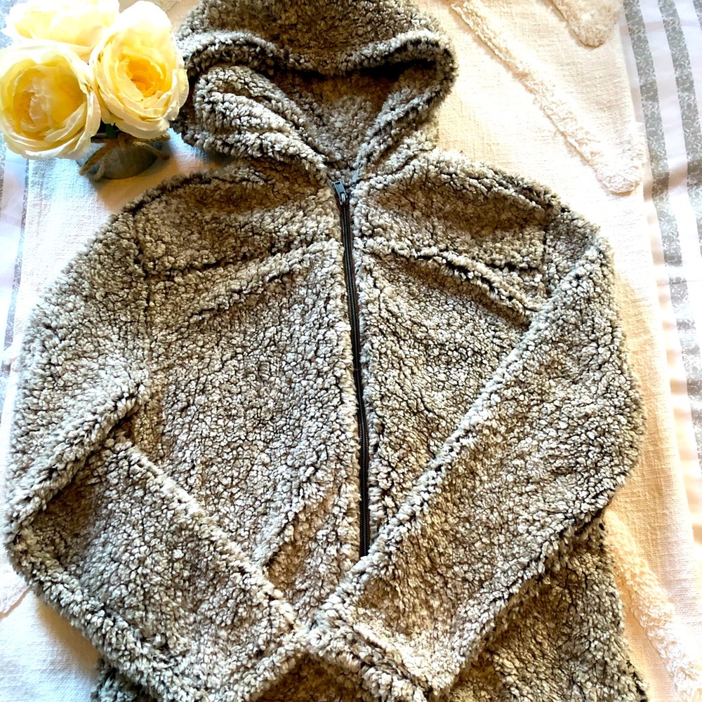 NWOT Stoic Furry Zip Up Hoodie